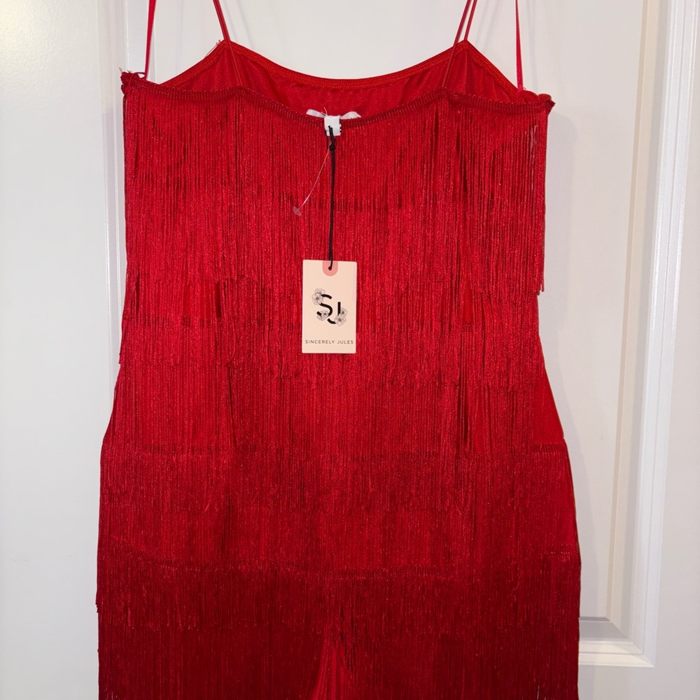 Red Fringe Dress